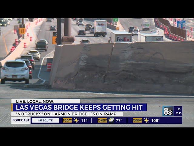 Las Vegas bridge center of semitruck problems