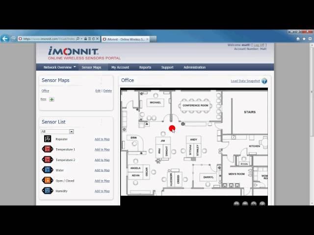 Using iMonnit Visual Wireless Sensor Maps