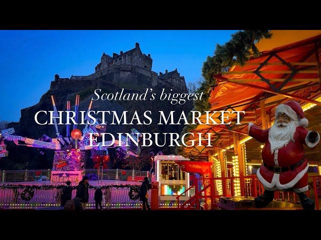 2024 | 4K | Scotland’s biggest Christmas market | Edinburgh | explore with me #christmas #uk #edin