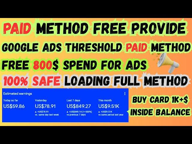 Google AdSense Loading Trick 2025  | Step-by-Step Course in Hindi | 800$ Free Balance For Ads