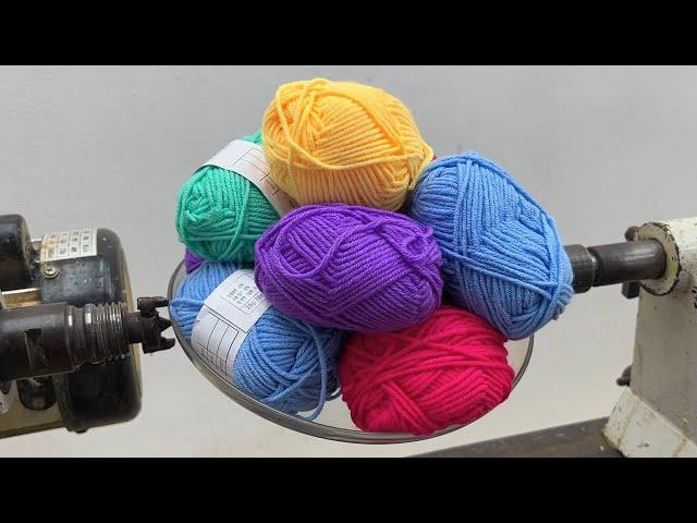 Amazing Woodturning Crazy - A Very Interesting Ideas With Colored Wool Rolls On Wood Lathe