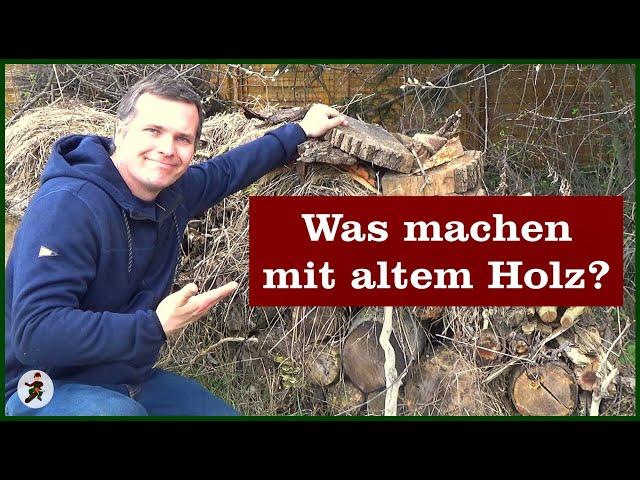 Was machen mit altem Brennholz?