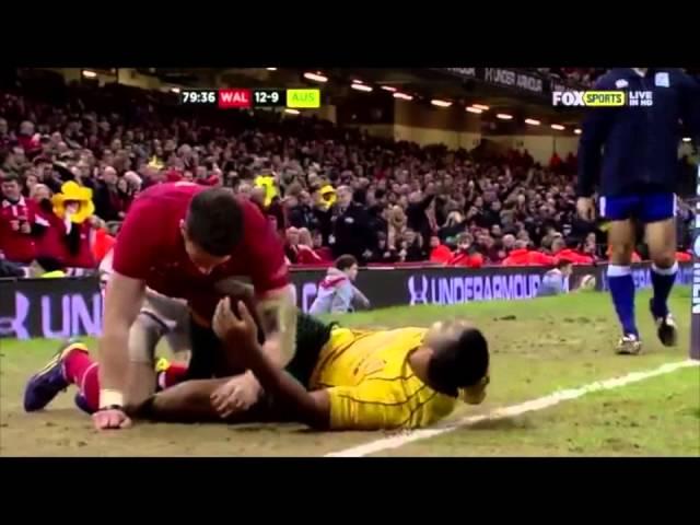 KURTLEY BEALE LAST MINUTE TRY V. WALES 2012