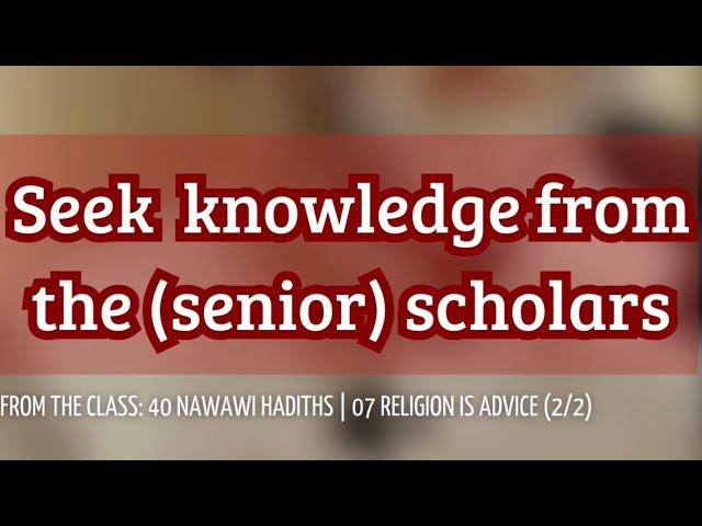 Seek knowledge from the scholars - Faris Al Hammadi