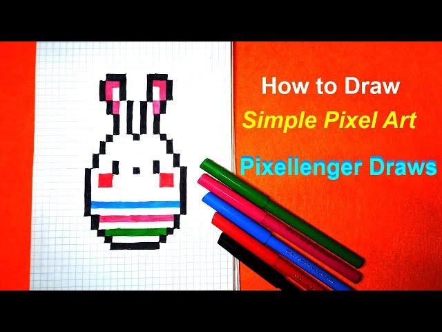 How to Draw Rabbit Egg Easter Simple Picture Pixel Art 如何繪製 कैसे आकर्षित करने के लिए Как нарисовать