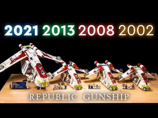 LEGO Star Wars Republic Gunship Comparison | 75309 vs. 75021 vs. 7676 vs. 7163