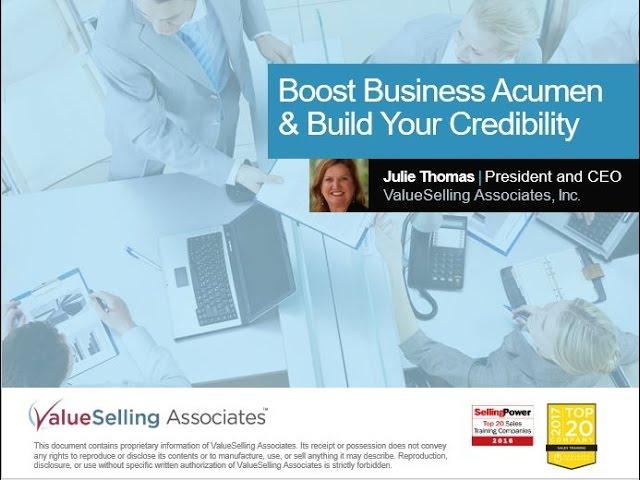 Boost Business Acumen & Build Your Credibility