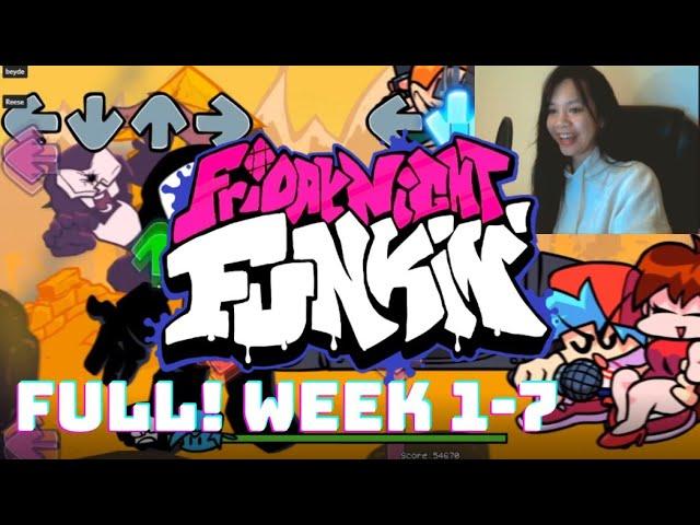 First Time Playing Friday Night Funkin' Full Playthrough Weeks 1-7 | I LOVE THIS GAME