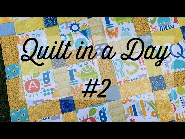 Quilt in one day #2 - simple quilt-baby quilt-use your scraps-easy to sew