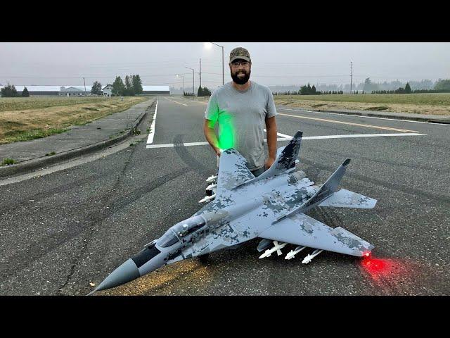 Freewing MiG-29 Fulcrum Digital Camo Twin 80mm EDF Jet DUSK FLIGHT TWO! ALMOST DIDNT MAKE THE LOOP!