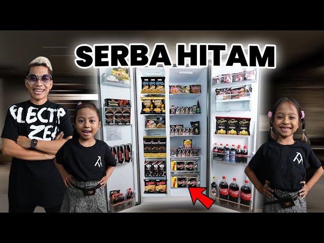 PENUHI KULKAS SULTAN DENGAN MAKANAN DAN MINUMAN WARNA HITAM!!