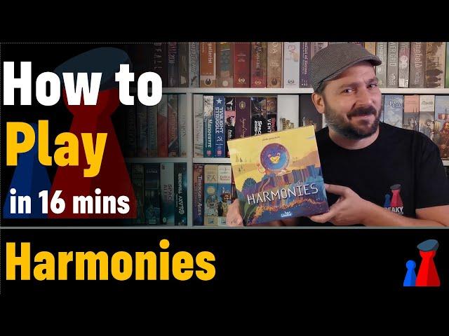 How to play Harmonies - Full teach + All modes - Peaky Boardgamer