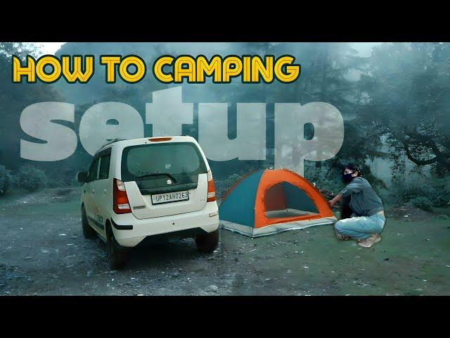 How to setup tent for camping in mountain |Budget camping gears|Camping vlog