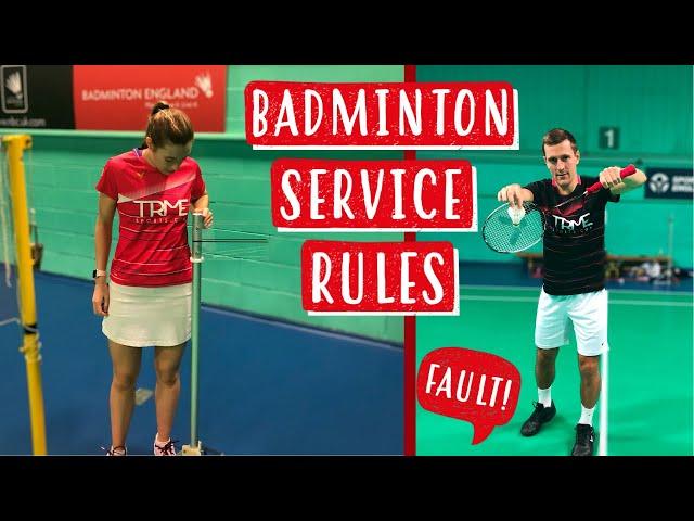 Badminton Service Rules - A quick and simple explanation of the 4 service rules in badminton!