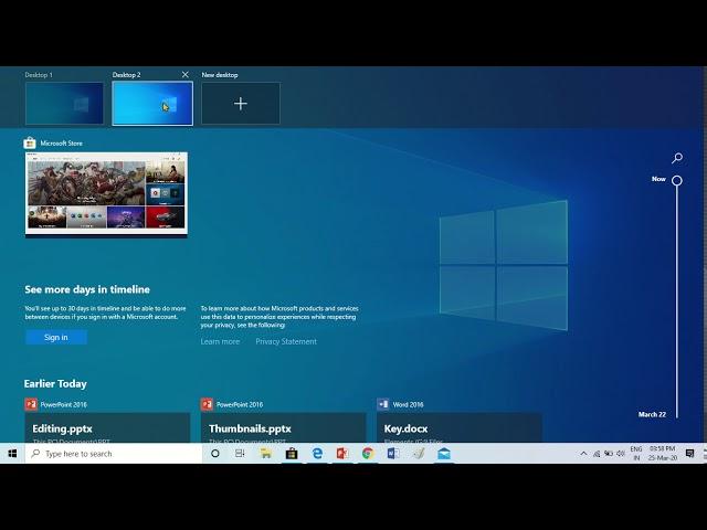 Create New Desktop and Move Apps on Windows 10