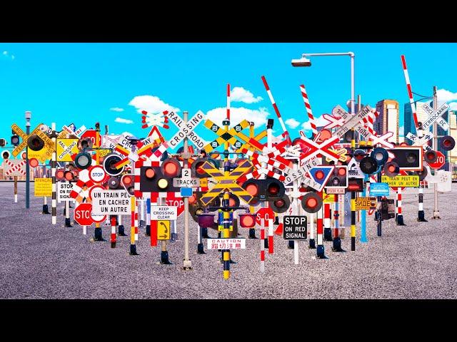 【踏切アニメ】世界ふみきりカンカンセレモニーWorld Railroad Crossing Ceremony