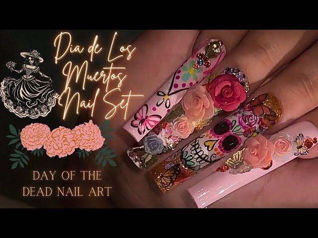 DAY OF THE DEAD NAILS   UÑAS DE DIA DE LOS MUERTOS | XXXL NAILS