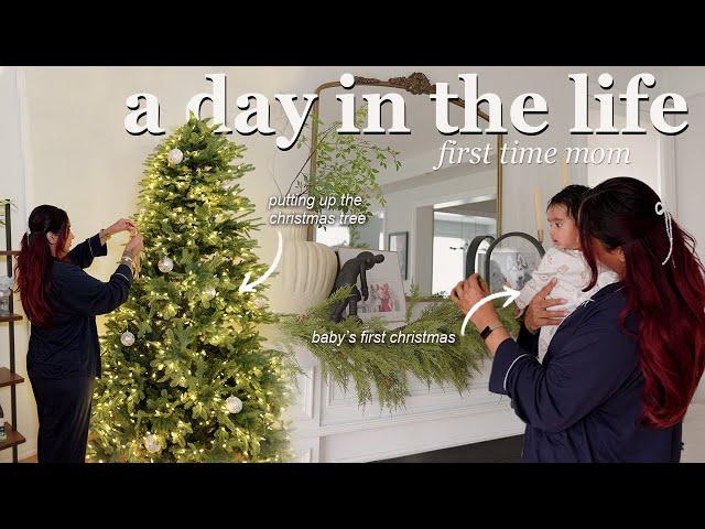 FIRST TIME MOM day in the life + HOLIDAY DECOR