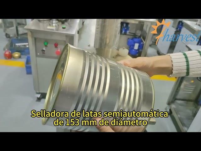 Máquina de sellado de contenedores de metal semiautomática de 153 mm de diámetro