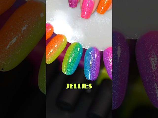 The easiest rainbow nails NO TOOLS using only jelly nail polish