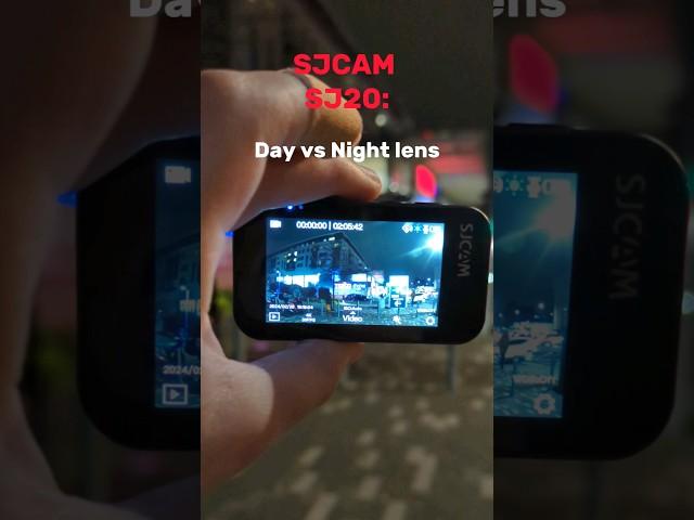 SJCAM SJ20 Day vs Night lens - shooting at night #actioncamera