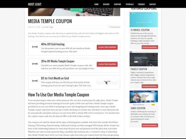 Media Temple Coupon - Save 80% off Grid Hosting with Host Legit