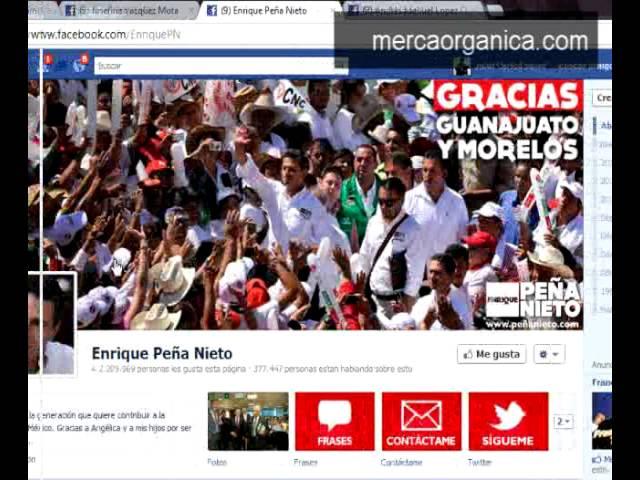 Facebook, candidatos presidenciales mexico 2012, Enrique, Josefina, AMLO