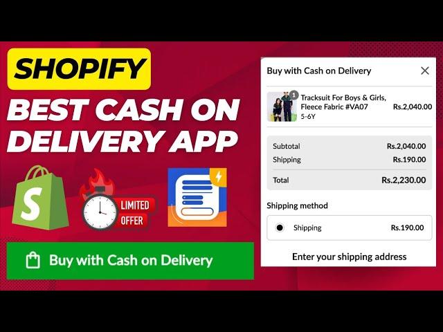 How to add Cash on Delivery button in Shopify | Add one page COD Checkout in Shopify