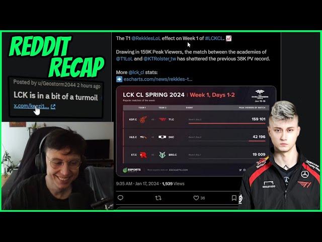 Nine LCK Teams Statement On LCK Issues, Rekkles First Game In Korea Breaks Record, LS + Emenes Drama