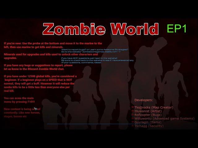 EP1 - Beginner Marine  - Zombie World - Starcraft II