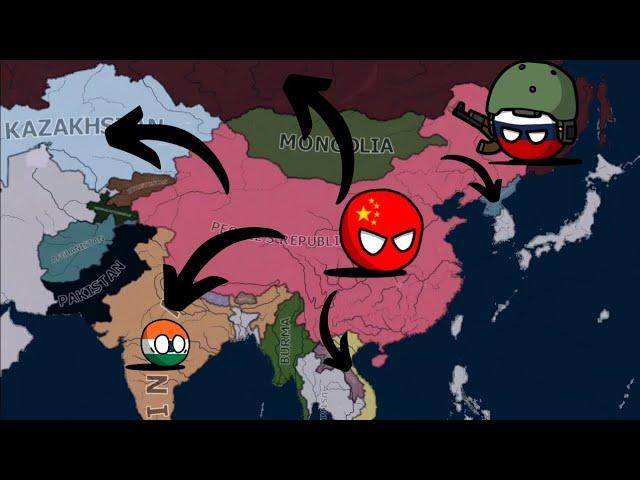 [HOI4 Timelapse] China VS. All Neighbouring Countries