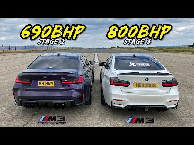 TUNED M3 NEW vs OLD.. STAGE 2 690HP M3 COMP vs STAGE 3 800HP M3