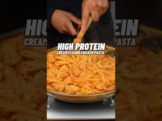 MOST DELICIOUS High Protein Creamy Cajun Chicken Pasta, ONLY 525 calories in One Pan! ‍