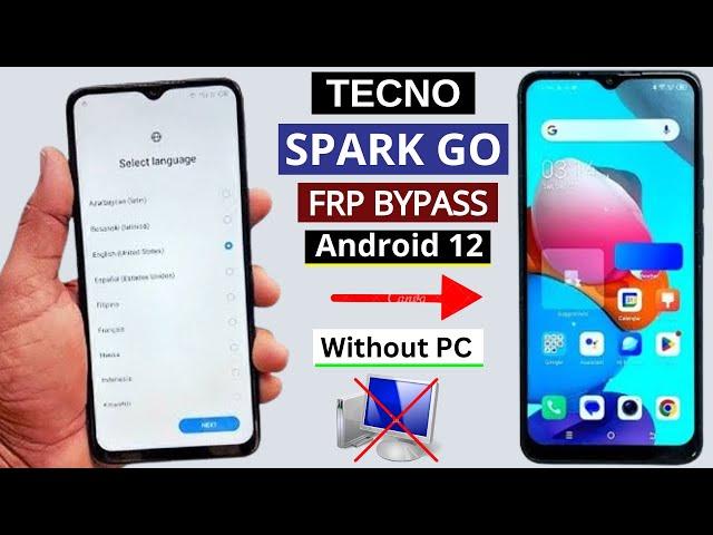 Tecno Spark Go Frp Bypass Android 12 Without PC | Google Account Unlock | Tecno BF7 Frp Unlock