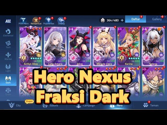 Nexus hero fraksi Dark untuk free player dan pemula di tahun 2024 - Mobile Legends Adventure