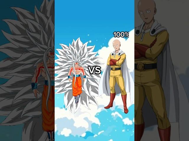 Goku vs saitman power only 10% #goku #saitama #vs #anime