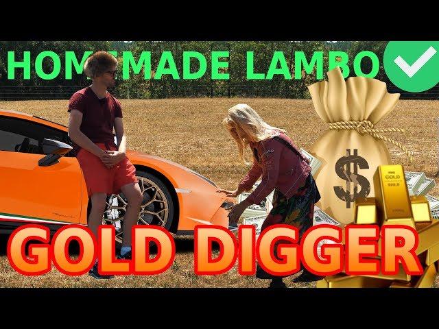 GOLD DIGGER PRANK WITH HOMEMADE LAMBO