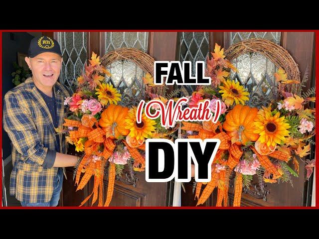 How To Make A NEW FALL WREATH /  Fall Wreath DIY  / Ramon At Home