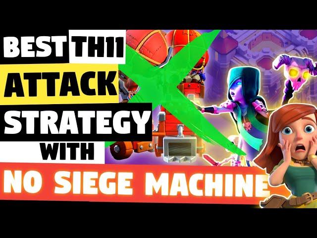 Best TH11 NO SIEGE MACHINE Attack Strategy (2023) - TH11 Zap Witch Attack Strategy | Clash Of Clans