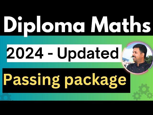 Diploma maths for 2024 Reduced Syllabus || score more || just 2 chapters 80 marks