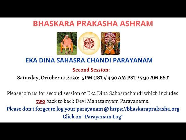 Eka Dina Sahasra Chandi Parayanam - Second Session