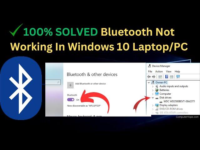 How To Fix Bluetooth Not Working In Windows 10 Laptop/PC  [6 WAYS 2023]