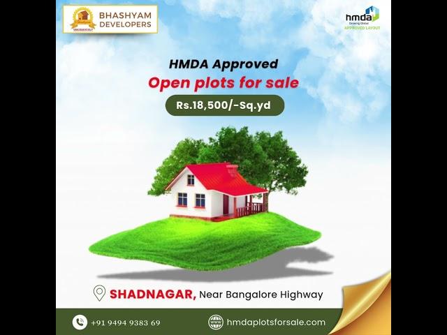 Hmda Open plots for sale in Shadnagar, Hyderabad #openplots #shadnagar #hyderabad