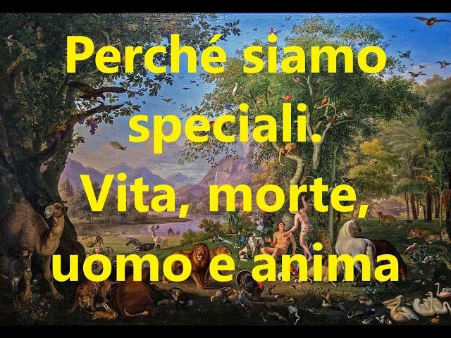 PERCHE' SIAMO SPECIALI: VITA, MORTE, UOMO E ANIMA