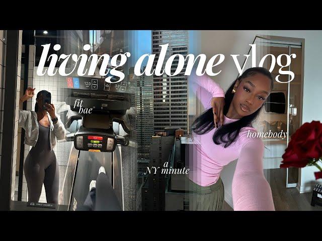 LIVING ALONE VLOG | meal prepping + going out + maintenance + a day in NY