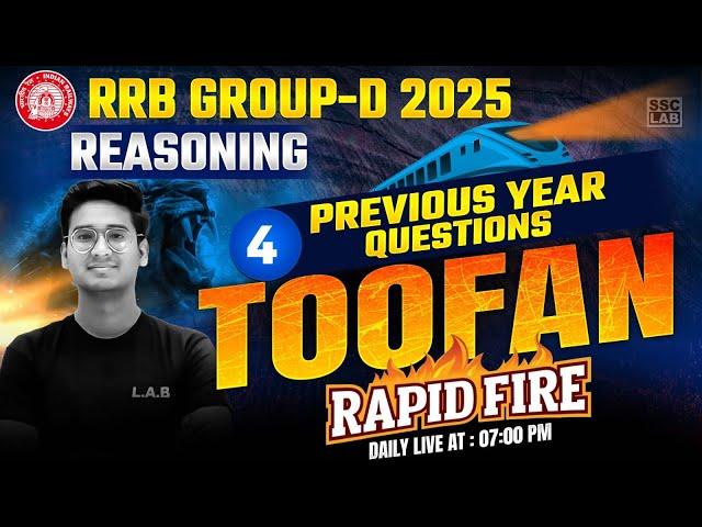 RRB Group D 2025 | Rapid Fire | RRB Group D Reasoning Class 2025 | Group D Reasoning by Jitin Sir