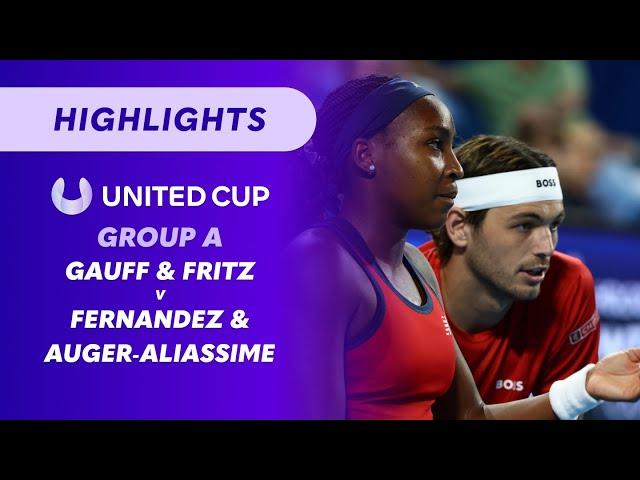 Gauff & Fritz (USA) v Fernandez & Auger-Aliassime (CAN) - United Cup Highlights | WWOS