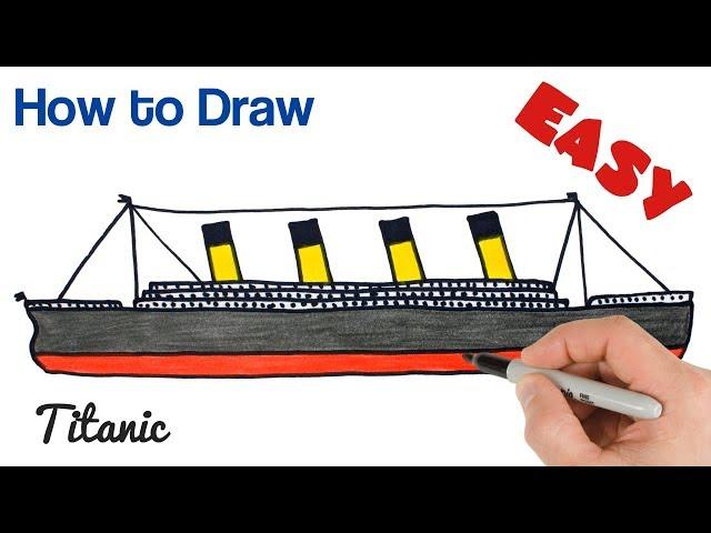 How to Draw Titanic Easy Step by Step Art Tutorial