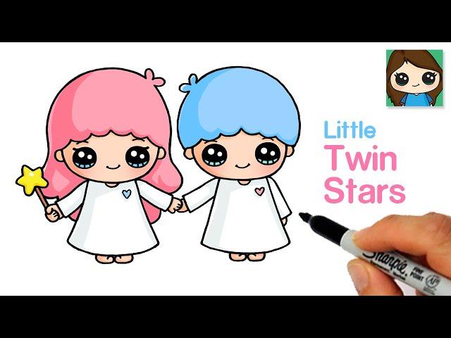 How to Draw Little Twin Stars ⭐️ Sanrio