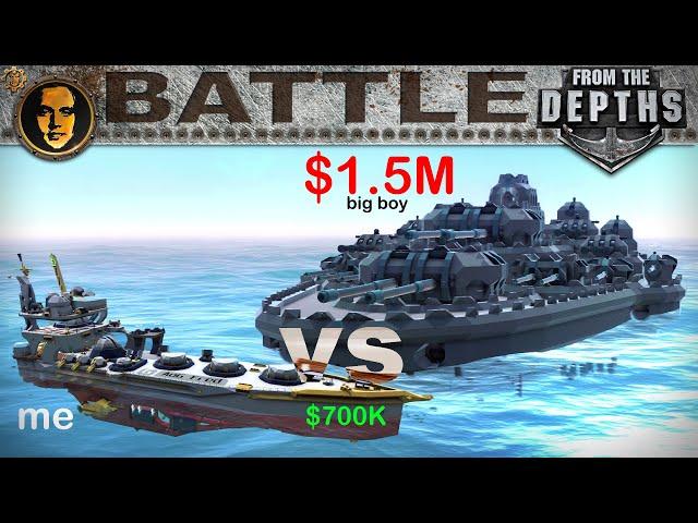 My Ship: 700K vs. Onyx Watch Stronghold: 1.5M... Can I win? - From the Depths Big Ship Battle